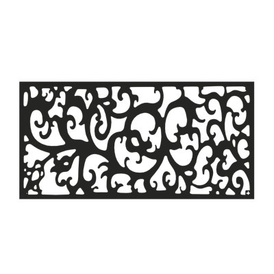 Natural Garden Screen  120x60cm, Black