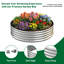 3 Pack 4x4x1ft Round Galvanized Raised Garden Bed, Silver Planter Box-1214829755