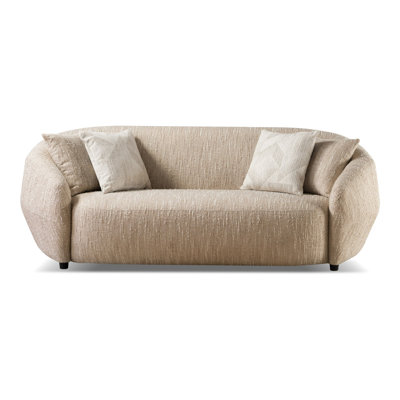 Ozana - Modern Beige Fabric 3-seat Sofa