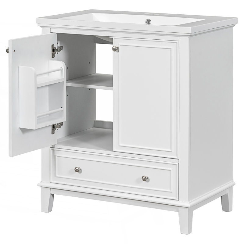 Bathroom Vanity With Sink, White