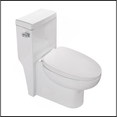 Modern Ceramic One Piece Toilet,Single Flush With Soft Clsoing Seat