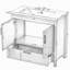 Freestanding Standard Single Vanity Bathroom Vanity With Resin Top-2096931112-2096931124-2096931126