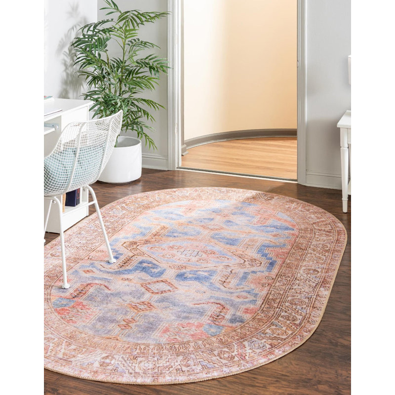 Tapis transitionnel de couleur bleu-brun