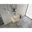 Meuble-lavabo mural moderne avec rangement, contreplaqué, salle de bain contemporaine