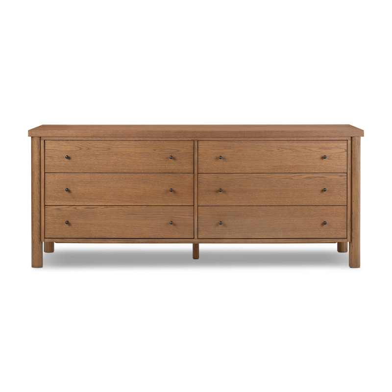Linda 75'' W 6 - Drawer Dresser, Brown