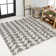 Taos Moroccan Triangle Geometric Cream/Gray Rug