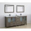 Meuble-lavabo double 84 po avec plateau et miroir