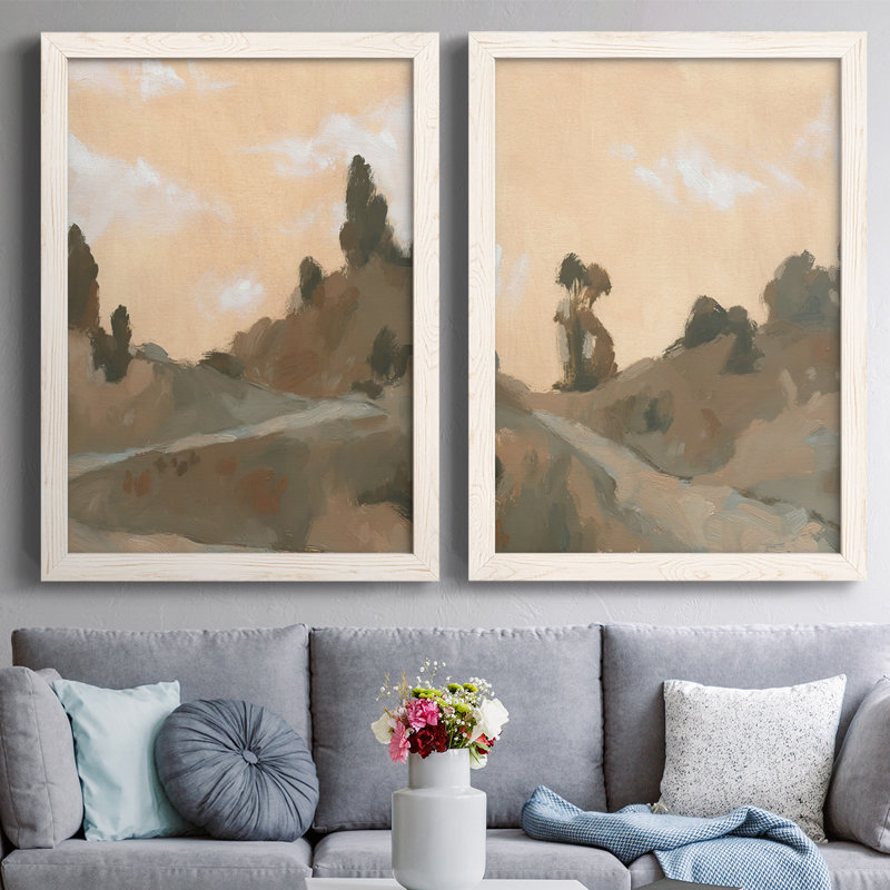 Toile encadrée Hillside, Blanc, H 27,5 po x l 75 po x P 1,5 po
