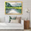 Paysage, art mural sur toile, rivière d'été, reproduction d'art - Paysage d'été avec rivière-67417817-67417806
