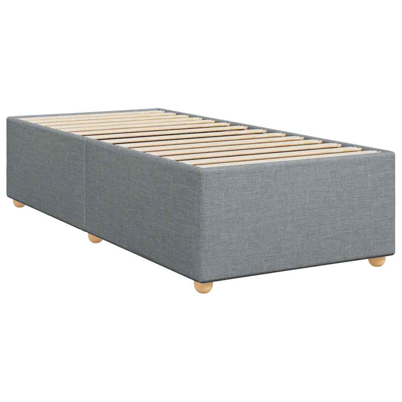 Structure de lit Ebern Designs sans matelas gris foncé TG, Gris clair, Très grand simple