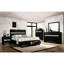 1pc lit grand contemporain noir 1pc