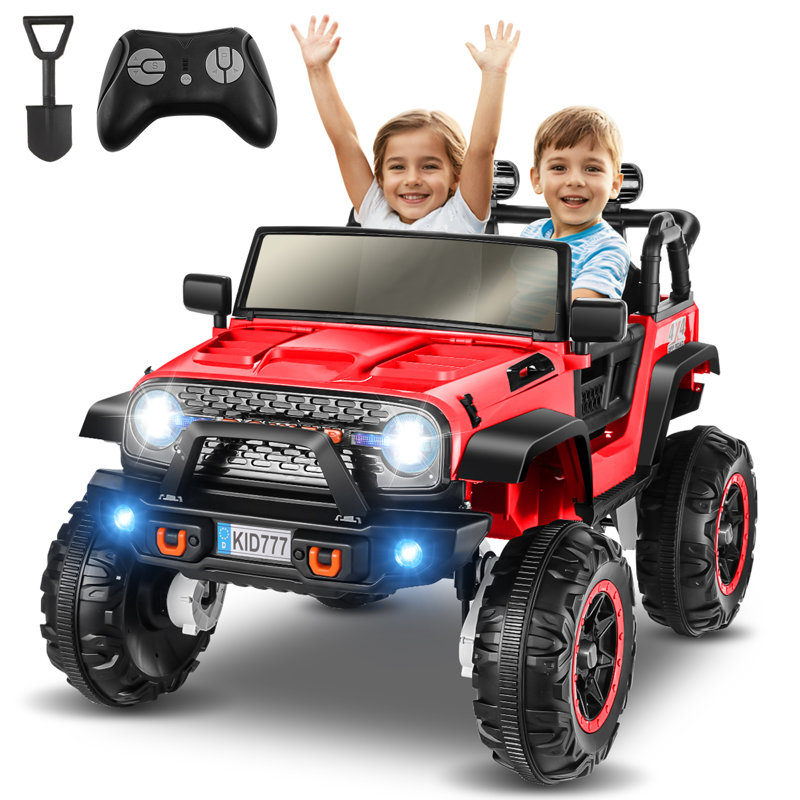 Alex 24V Real 2 Seater Ride On Toys Electric SUV Jeep Car With Remote Control,2WD/4WD Switchable, 4X100W Motor, Bluetooth, Music, USB, Lights