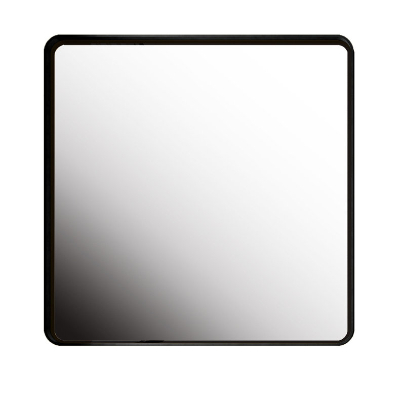 Miroir carré 36 po x 36 po avec cadre en métal résistant pour la salle de bain