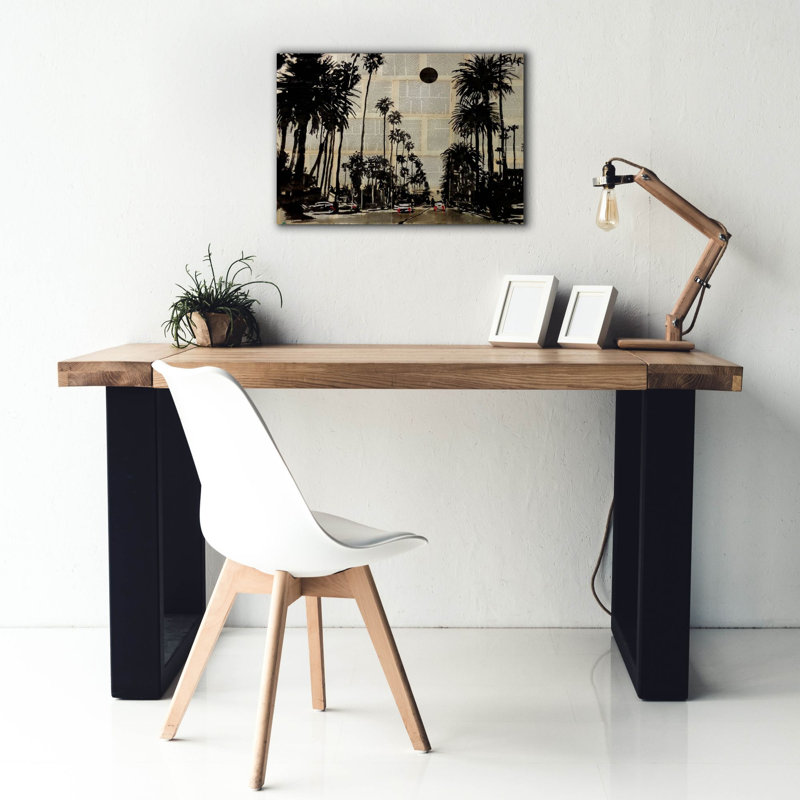 «Gran Palmeras» par Loui Jover, art mural sur toile, 54 po x 40 po, H 18 po x l 26 po x P 0,75 po