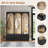 Hall Tree With Arched Design, 8 Hooks And 3 Drawers-1584236992