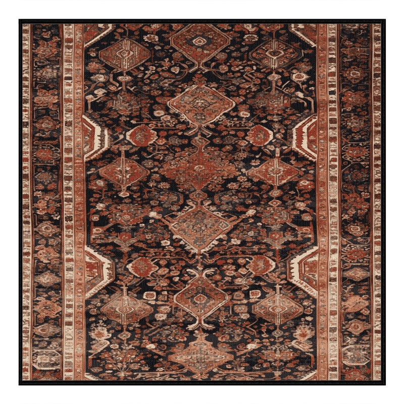 Tapis brun lavable à la machine, Carré 5 pi