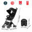Poussette de voyage tout-terrain gb Pockit, poussette ultra compacte pour bébé et tout-petit, Poussette pliable conforme aux bagages de cabine, or noir