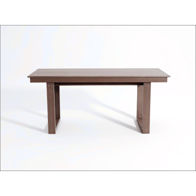 HDPE Outdoor Dining & Meeting Table, Weather-Resistant, Seats 6, Space-Saving Design