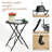 Anshu Iron Table And Folding Chair Set, 2 - Person Round Outdoor Dining Set-1100113453