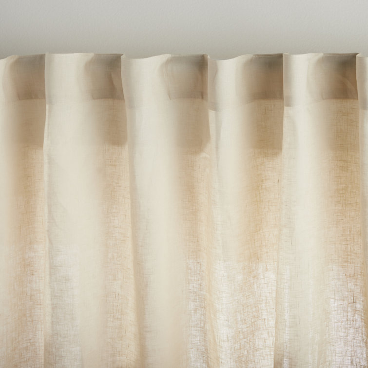 Solano Semi-Sheer Linen Curtain & Reviews