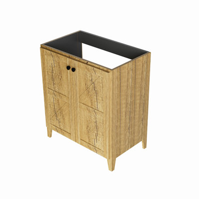 30" foldable floor-standing bathroom cabinet without basin