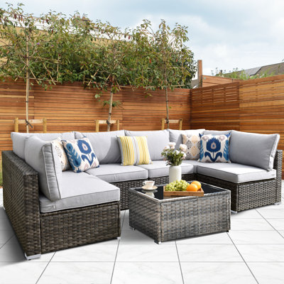 Braydyn 6 - Person Outdoor Seating Group with Cushions