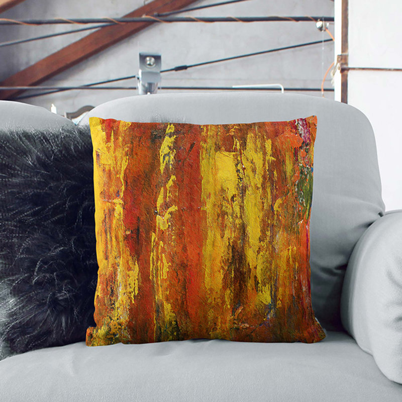 Abstract Square Throw Cushion, Black, 55 x 55 cm