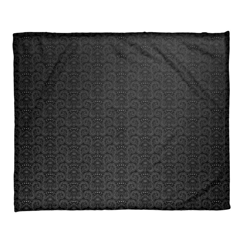 Couverture pour le troisième œil Katelyn Elizabeth, l 52,5 po x L 62,5 po, Noir / blanc