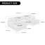 Canapé modulaire réversible 3 pièces rembourré en flanelle de fourrure de lapin gris clair avec 3 coussins-1045924579