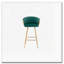 Tabourets de bar, avec repose-pieds chromé et base en velours + tabouret de bar simple Golden Leg-1593336068