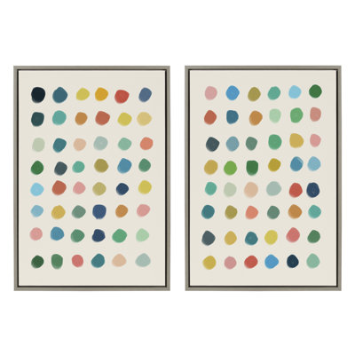 «Meditation 1 and 2» par Kelly Knaga, ensemble d'art mural sur toile encadrée