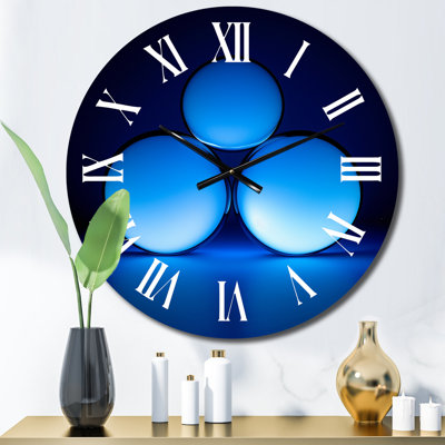 Horloge murale en métal Lutherson