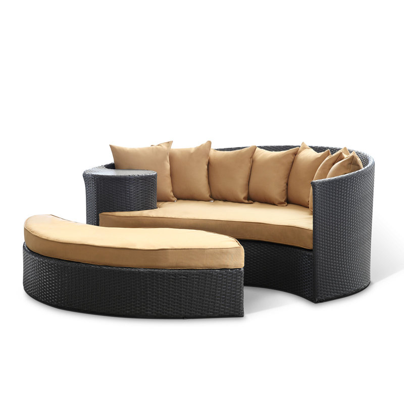 Modway Taiji Outdoor Patio Daybed, Espresso, Mocha