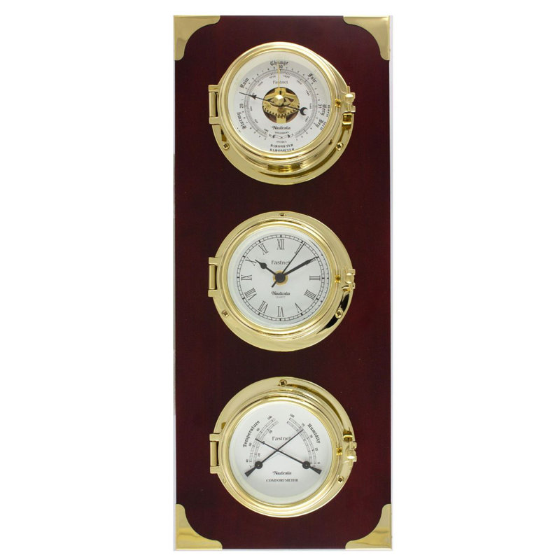 Aunya Brass Wall Clock, 45cm H x 18cm W x 8cm D