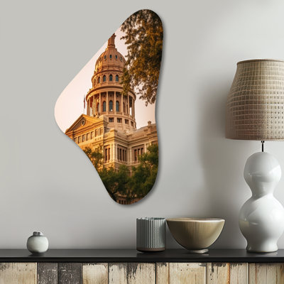 «Texas Architectural Heritage - Texas Boomerang Shape», art mural asymétrique en métal