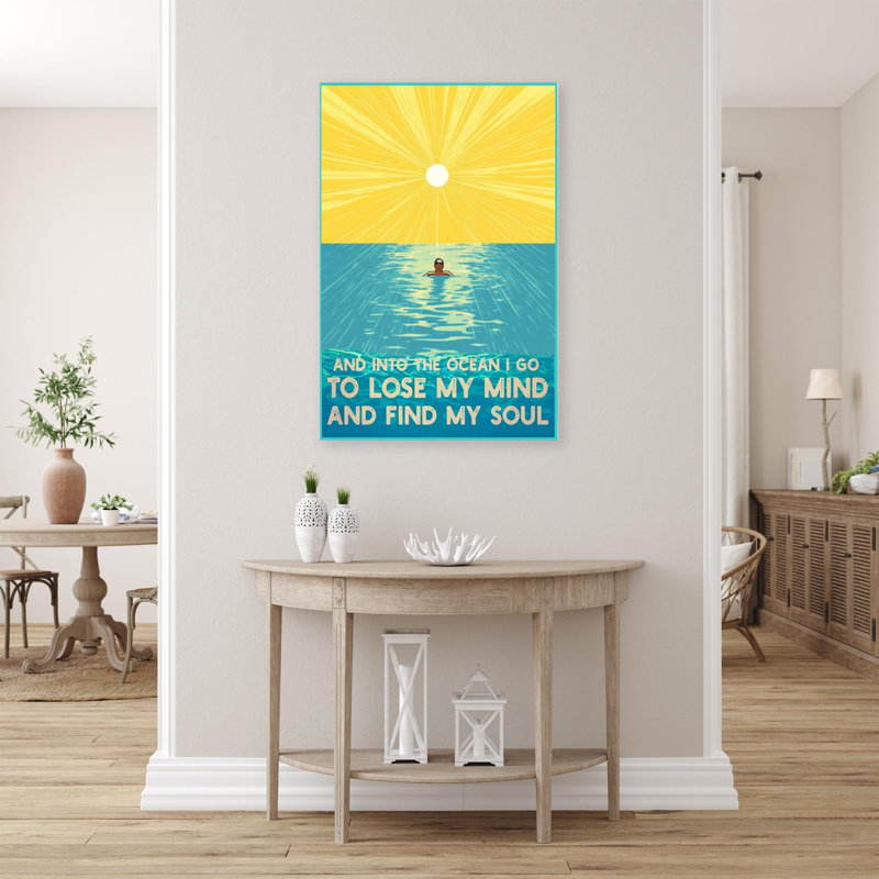 «Natation et dans l'océan», impression sur toile, H 36 po x l 24 po x P 1,25 po