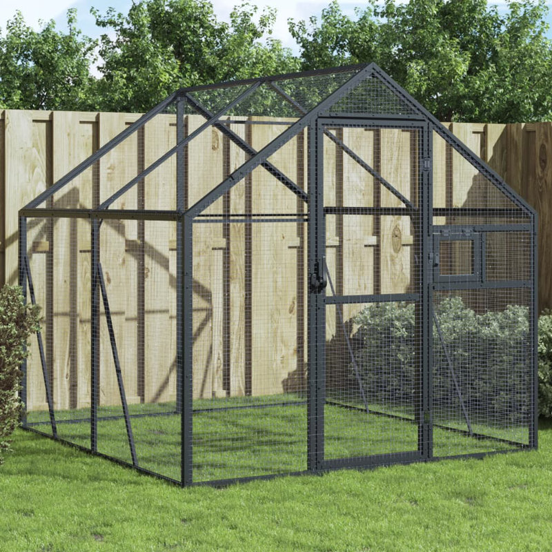 Jamilla 185cm Aluminium, Galvanised Welded Wire Mesh Flight Cage