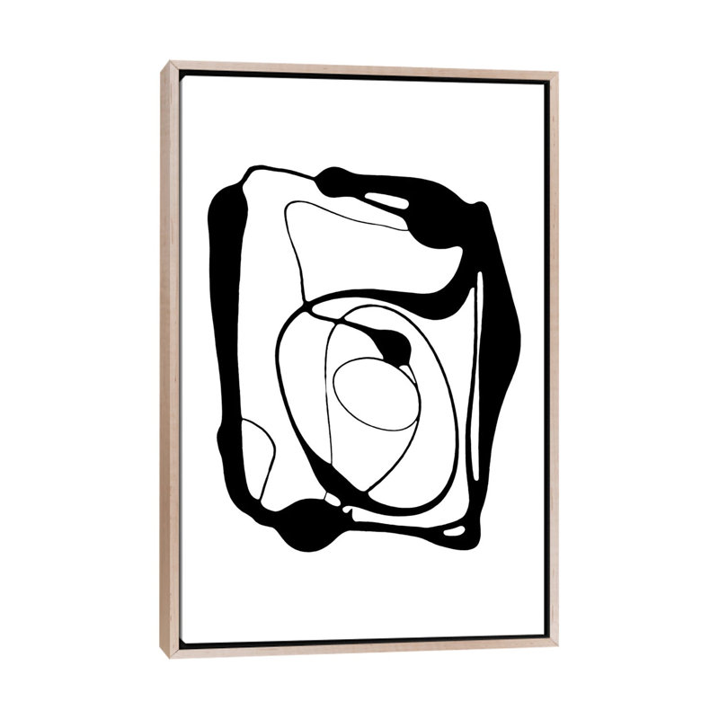 Very Abstract Figure I 1 Piece Wall Art on Canvas, 66.04 cm H x45.72 cm W x 4.445 cm D, Natural Wood