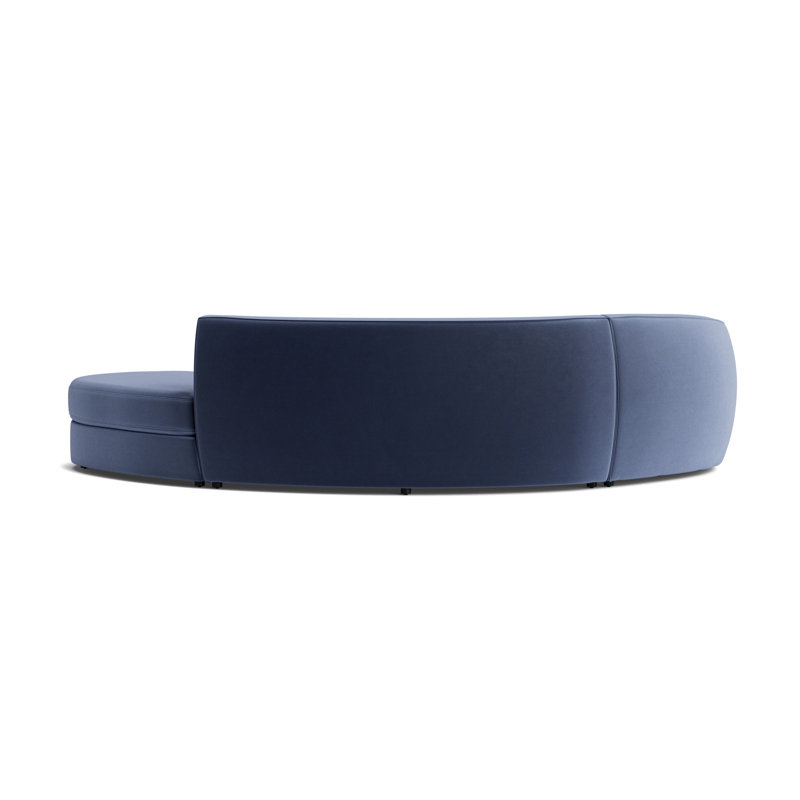 Giselle 3-Piece Left Arm Sectional, Performance Velvet - Indigo