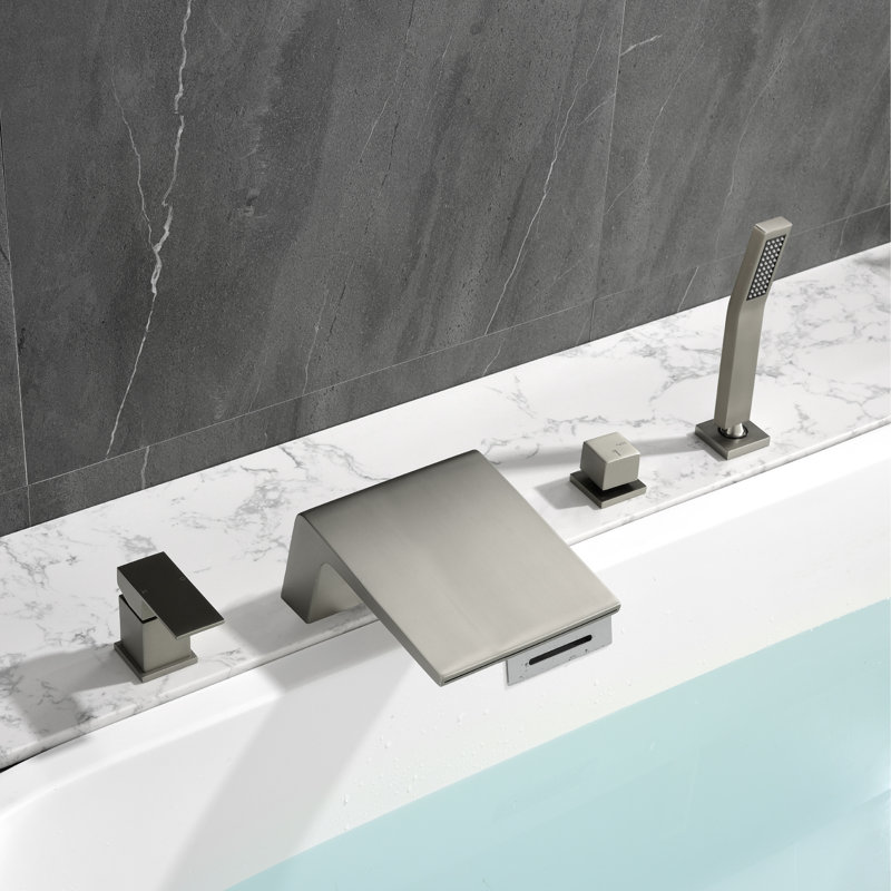 Deck Tub Spout, Brushed Nickel