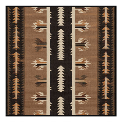 Washable Buffalo Hide Southwestern Area Rug