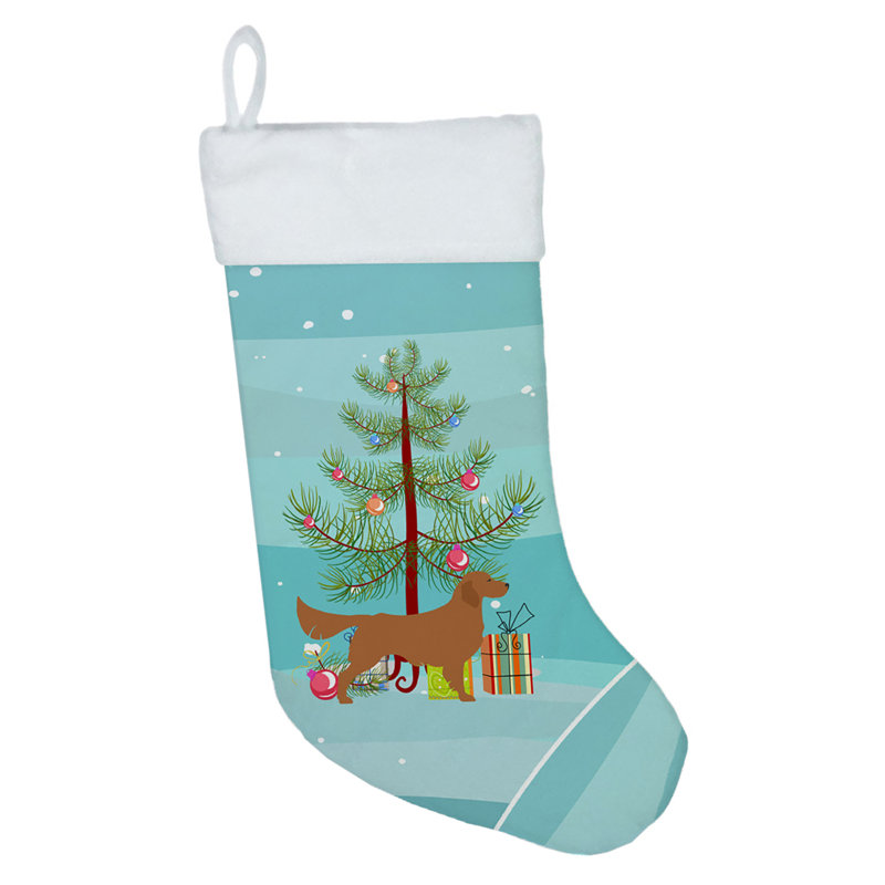 Chaussette de noël joyeux de noël, Golden retriever