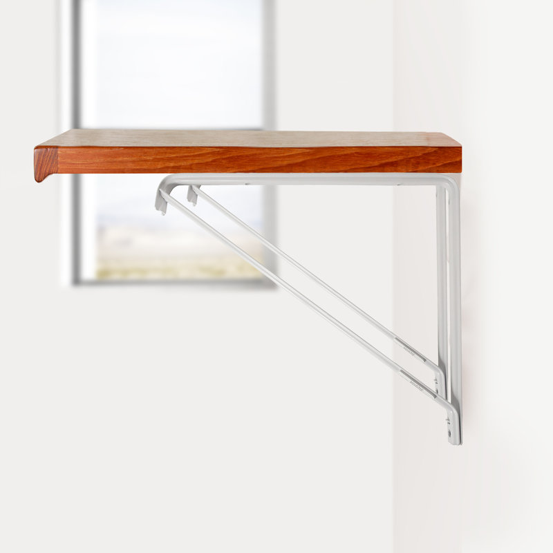 Puglia Shelf Rod Bracket Steel Shelf Rod Bracket for Closet Storage Shelf with Hook, Pack of 3, White – Design House