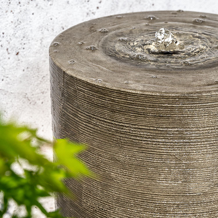 Lg Ribbed Floor Fountain, Alpine Stone