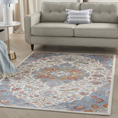 Tapis ivoire traditionnel Rheba