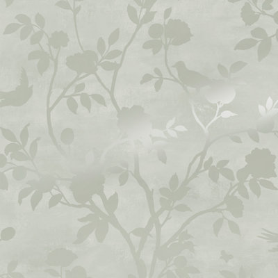 Laura Ashley Eglantine Silhouette Wallpaper Roll
