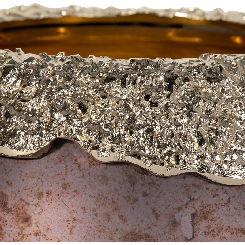 Porte-bougie élégant en forme de porte-pilier en aluminium et verre Glam, H 10 po x l 10 po x P 10 po