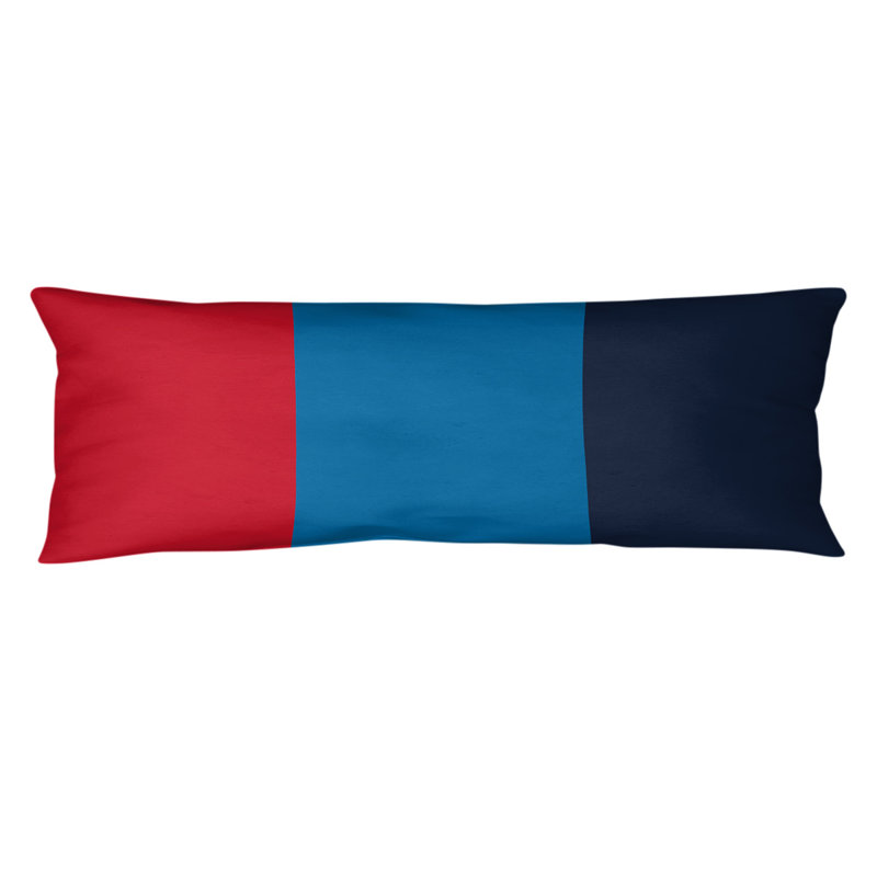 Polyester Medium Pillow, Mississippi Rebellion, Red/Powder Blue/Navy