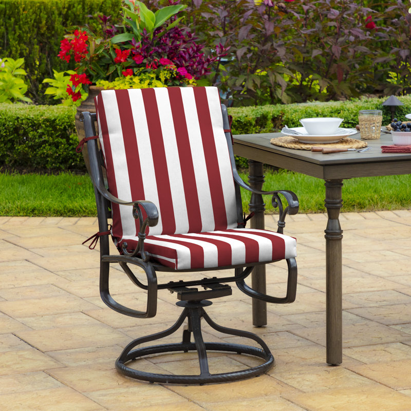 ARDEN Outdoor Dining Chair 3.5" Cushion, Ruby