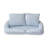 Upholstered Teddy Fabric Reclining Floor Sofa Chair with Adjustable Backrest-1592144718